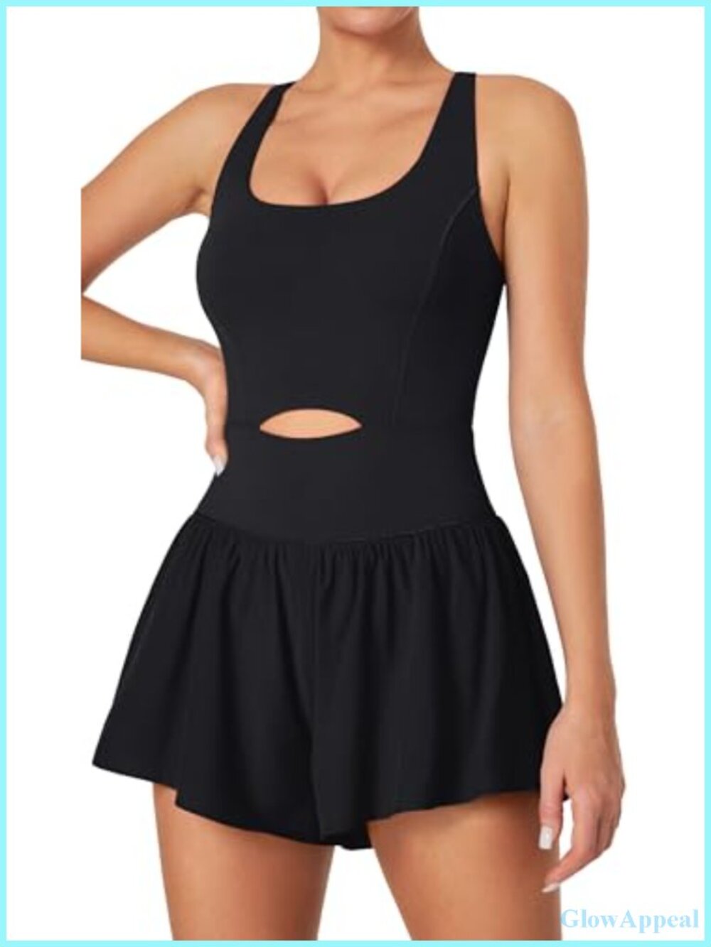 Women's Athletic Romper with Bra Tummy Control Shorts Jumpsuit